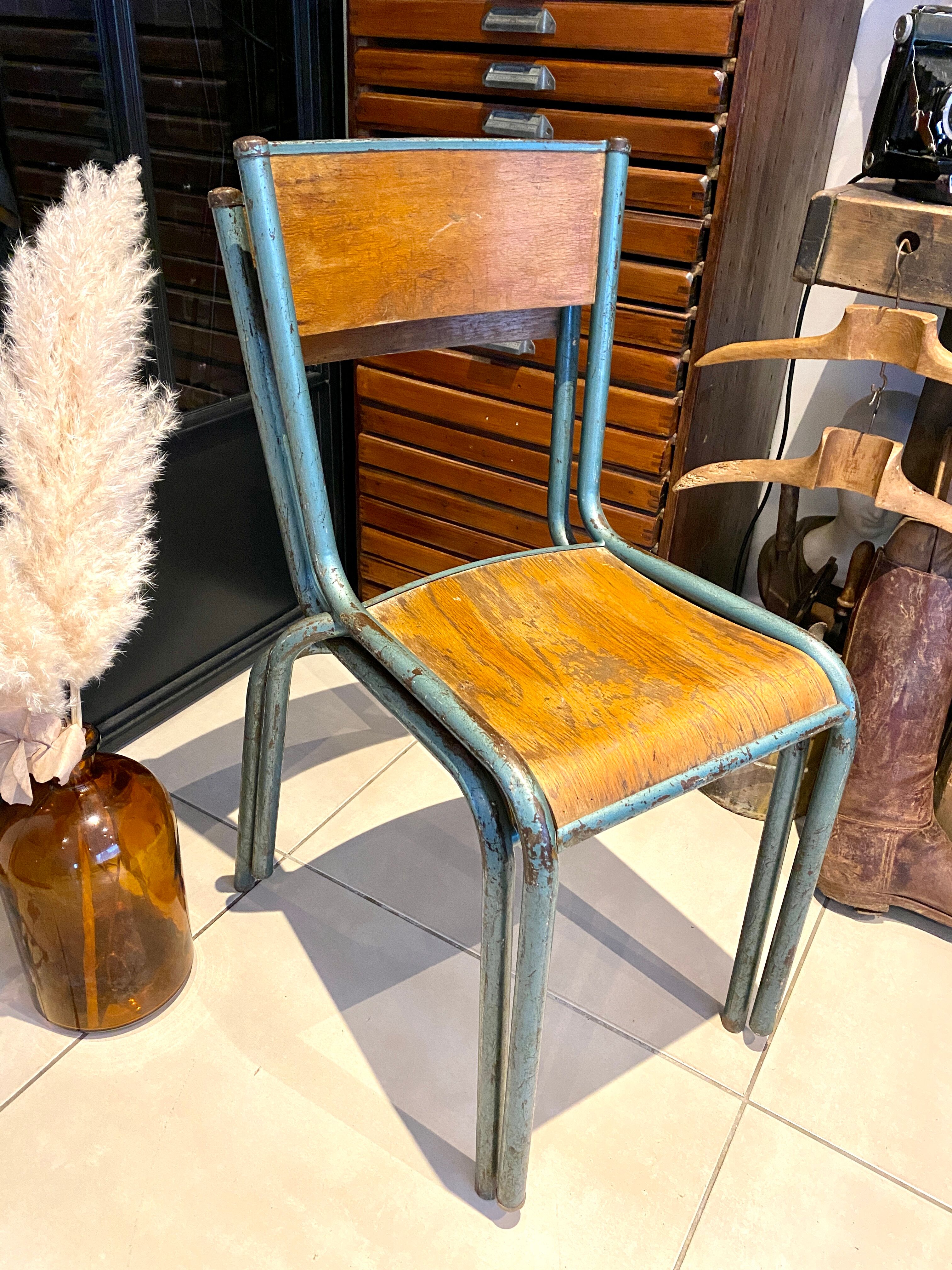 Pair of vintage school chairs