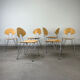 6 Mikado chairs 1800, stackable, design by Walter Leeman for Kusck&co.