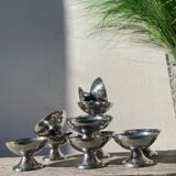 11 vintage stainless steel bowls