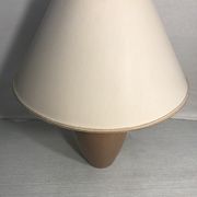Lampe corps céramique beige abat-jour crème vintage