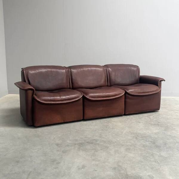 De Sede DS12 3 seat sofa, Switzerland 1970s