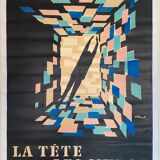 Original cinema poster "La Tête contre les murs" Georges Franju, Villemot 1959