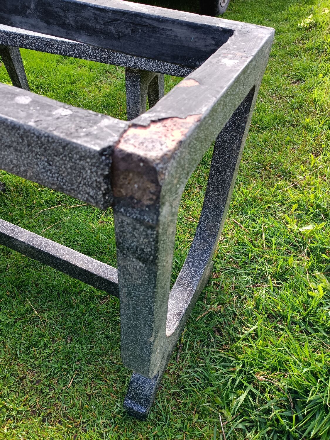 Old garden furniture in vintage stone