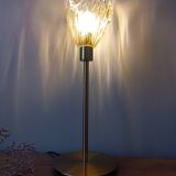 Amber and citrine draped globe table lamp dlg Murano