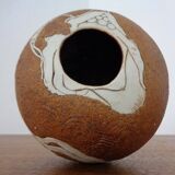 Danish Raku Studio Pottery Vase, 1960s