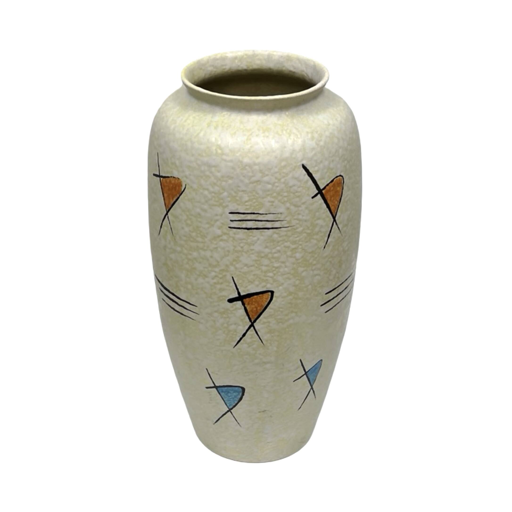 Bay Keramik West Germany Vintage Floor Vase 1960s Abstract New Look
