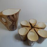 Fake orangeade Vallauris service wood