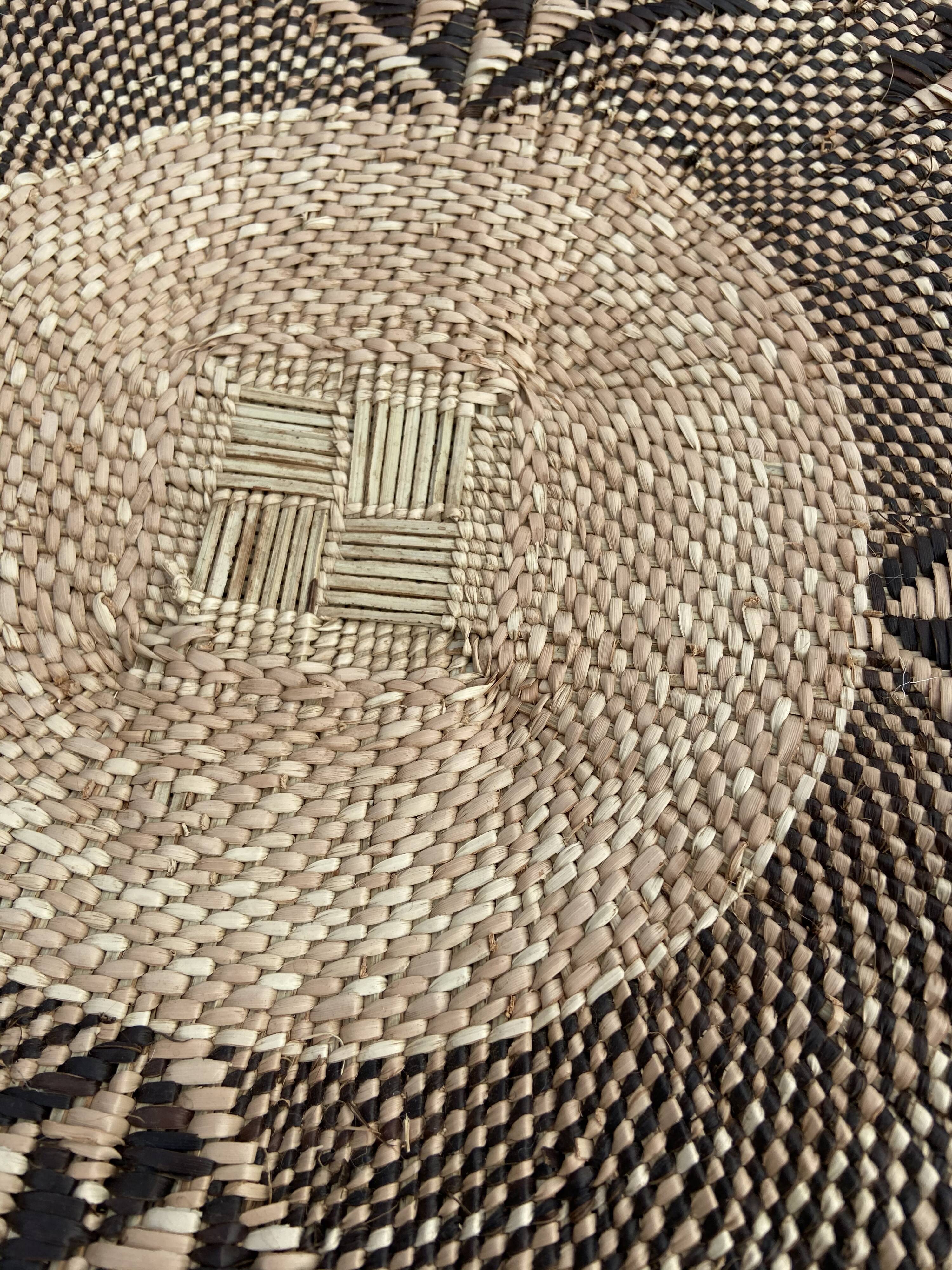 Handmade African Batonga basket in Zimbabwe