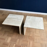 Travertine side tables, Italy 1970