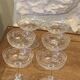 6 art deco champagne glasses with floral frieze