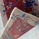 Ancient chinese art deco handmade carpet 64cm x 121cm 1920s