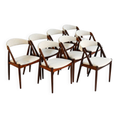 Ensemble de 8 chaises modèle "31" par Kai Kristiansen pour Schou Andersen Møbelfabrik.