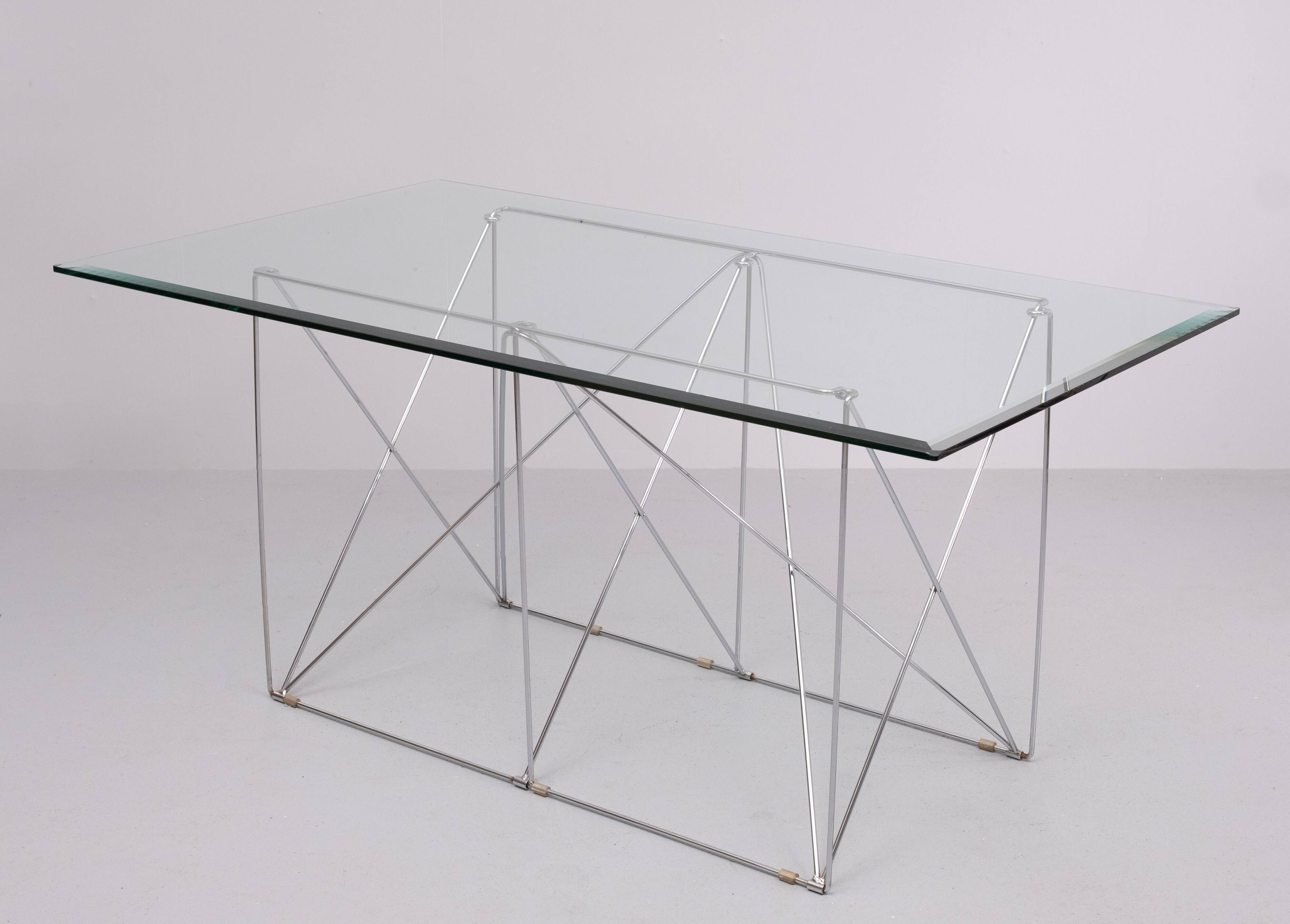 Max Sauze Dining Table With Foldable Base 1970s France