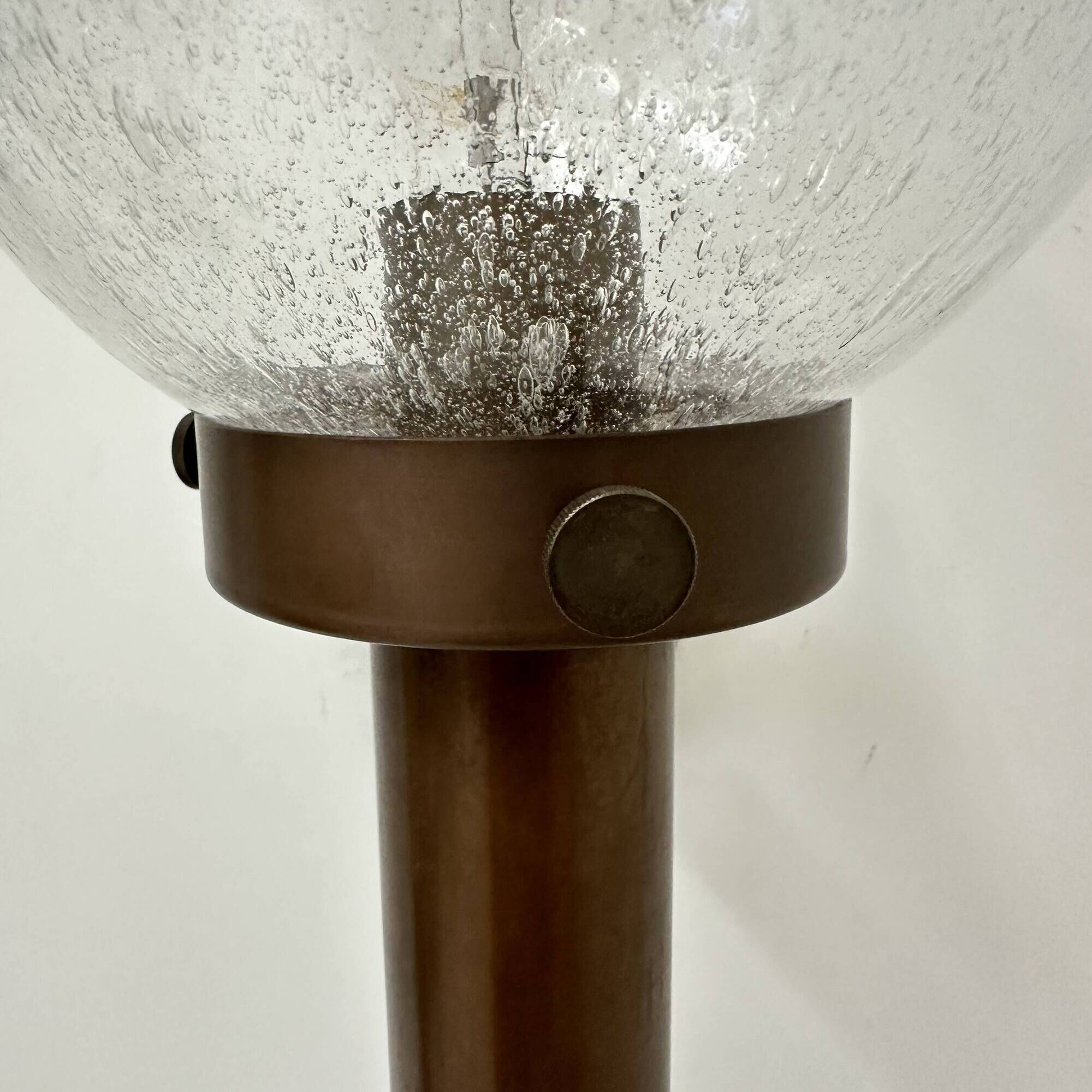 Set of 2 globe glass wall lamps sconces by Lisa Pape Sweden , 1970s