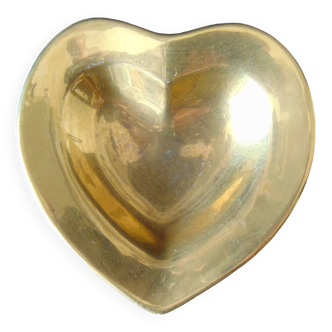 Vide-poche en céramique doré Dior, forme coeur