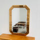 Vintage Schöninger smoked mirror, large octagonal beveled wall mirror