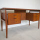 Teak 'Floating' Desk By Gunner Nielsen For Tibergaard, Denmark.