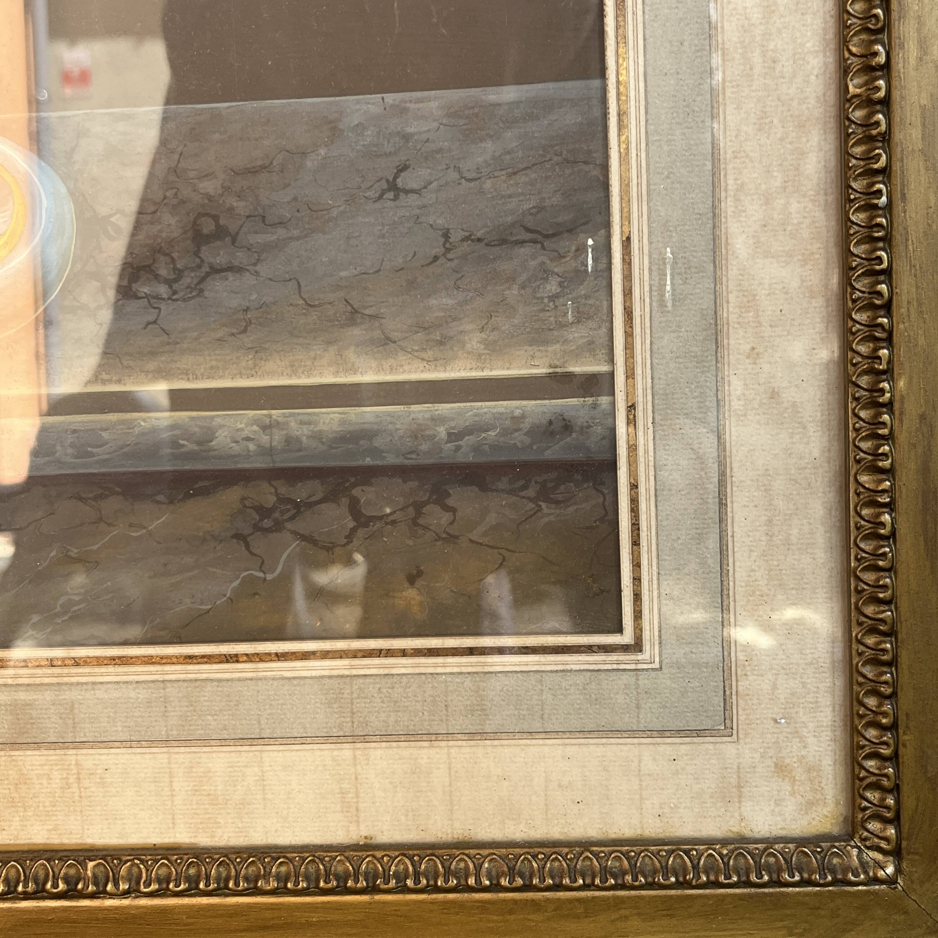 “Bouquet of flowers” still life painting in Neo Classical style, gouache on paper, ca 1830