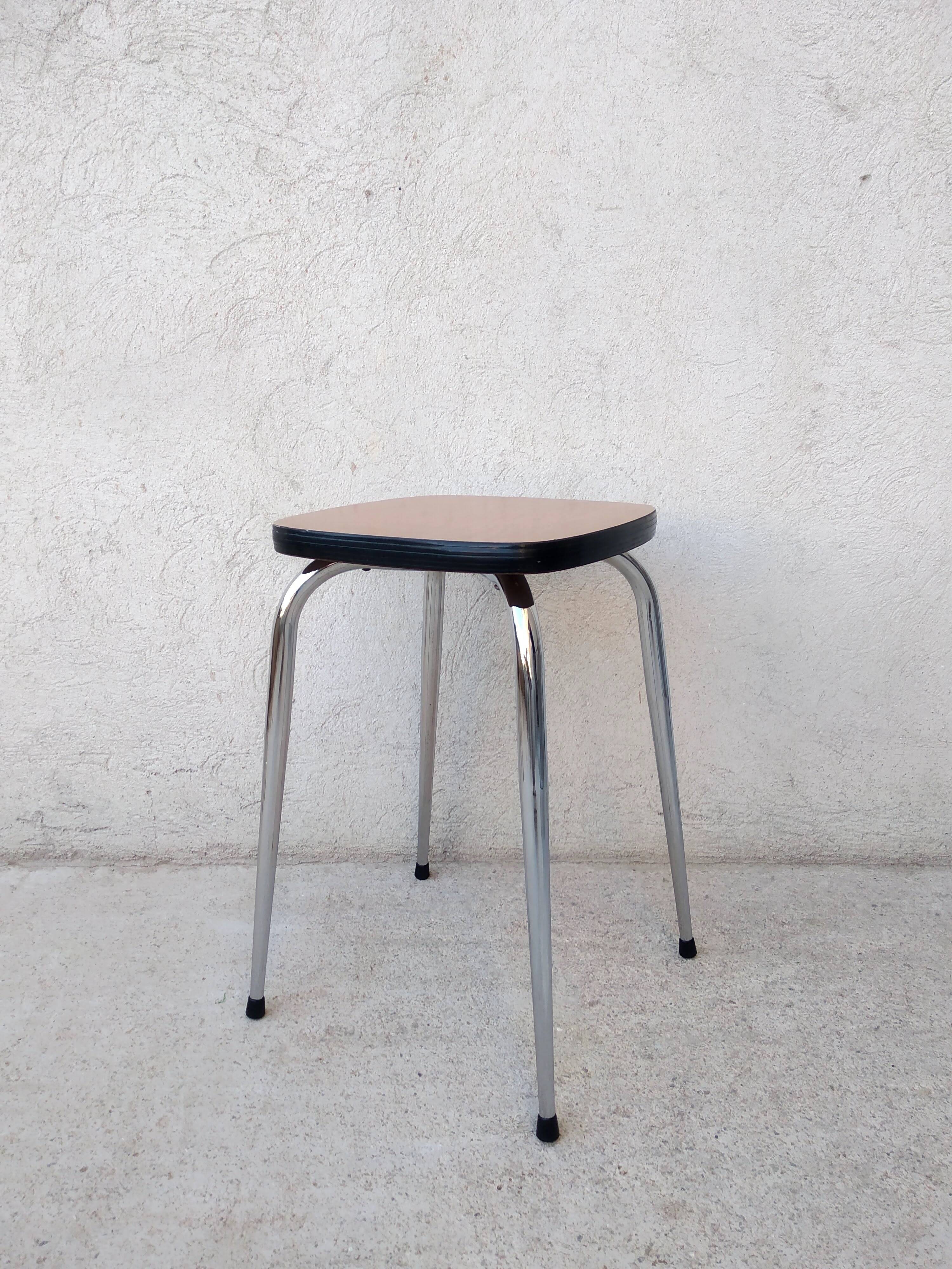 Formica wood effect stool
