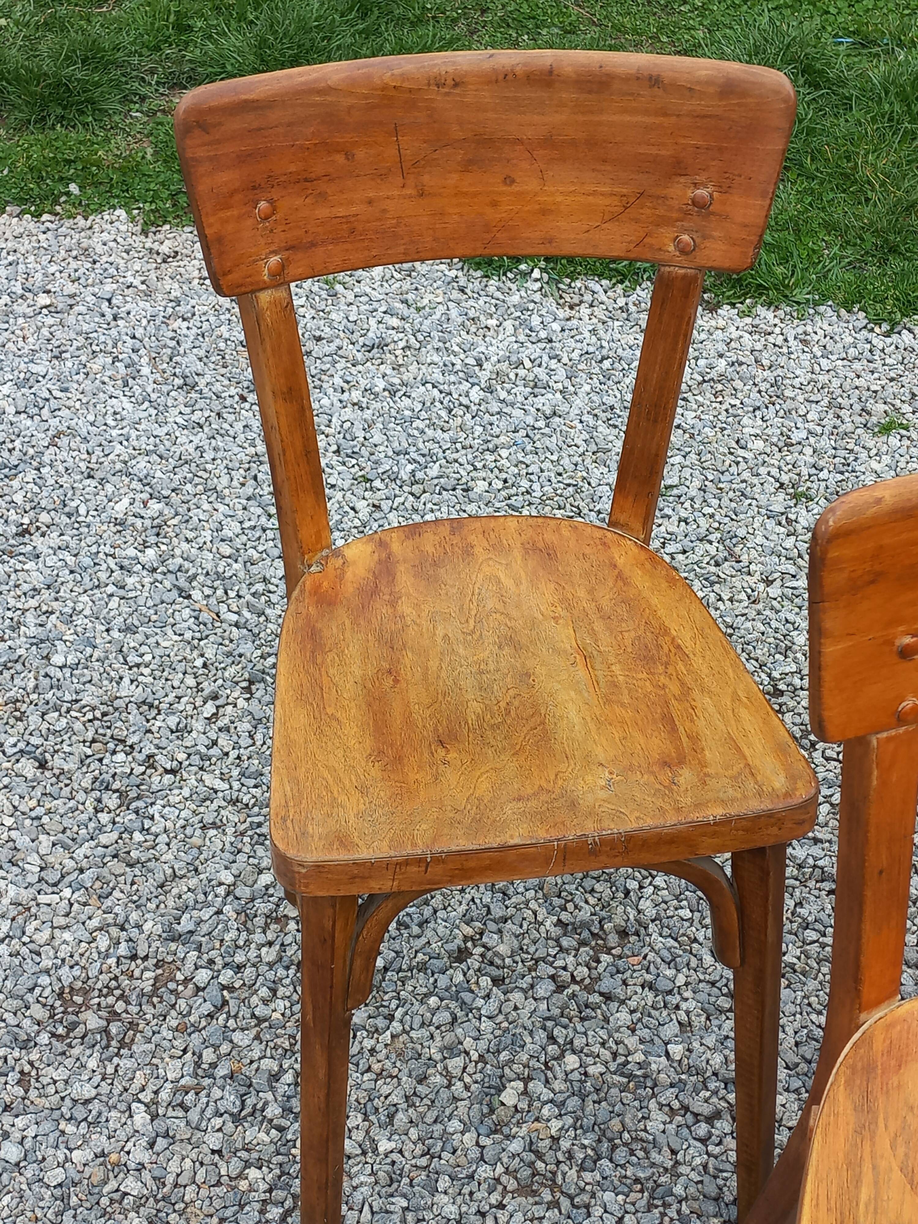 Set of 6 1950s bistro chairs