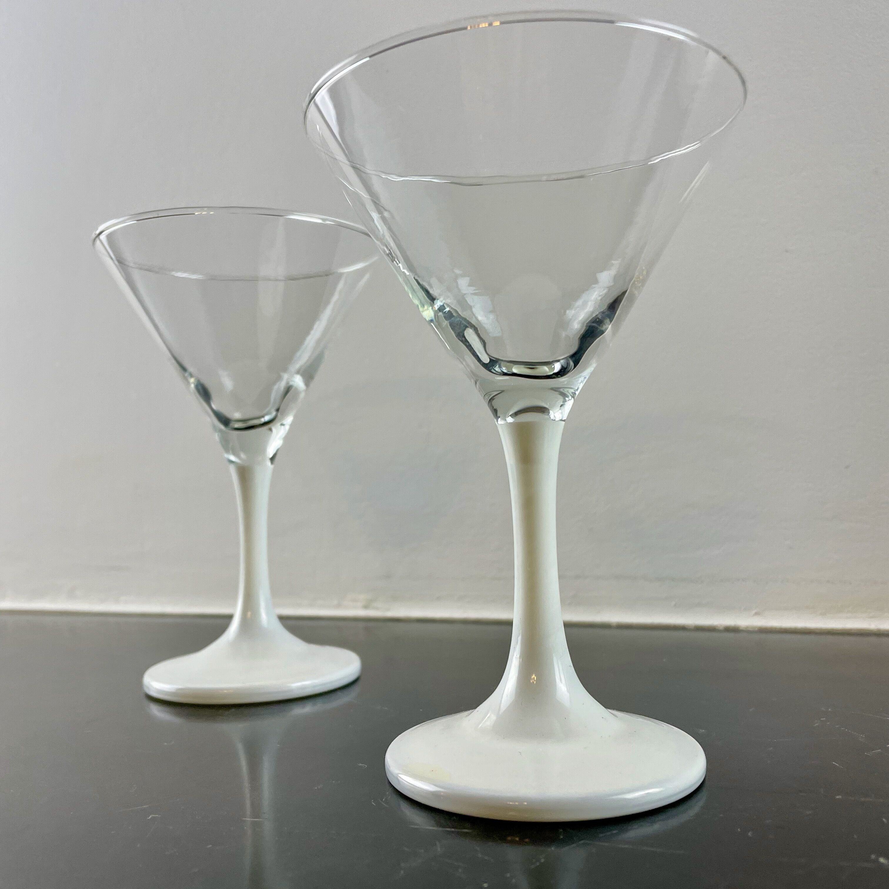 Vintage cocktail glass couple