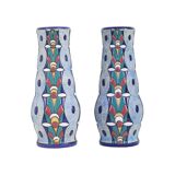 Paire de Vases Amphores Art Déco Céramique Emaillée 1915