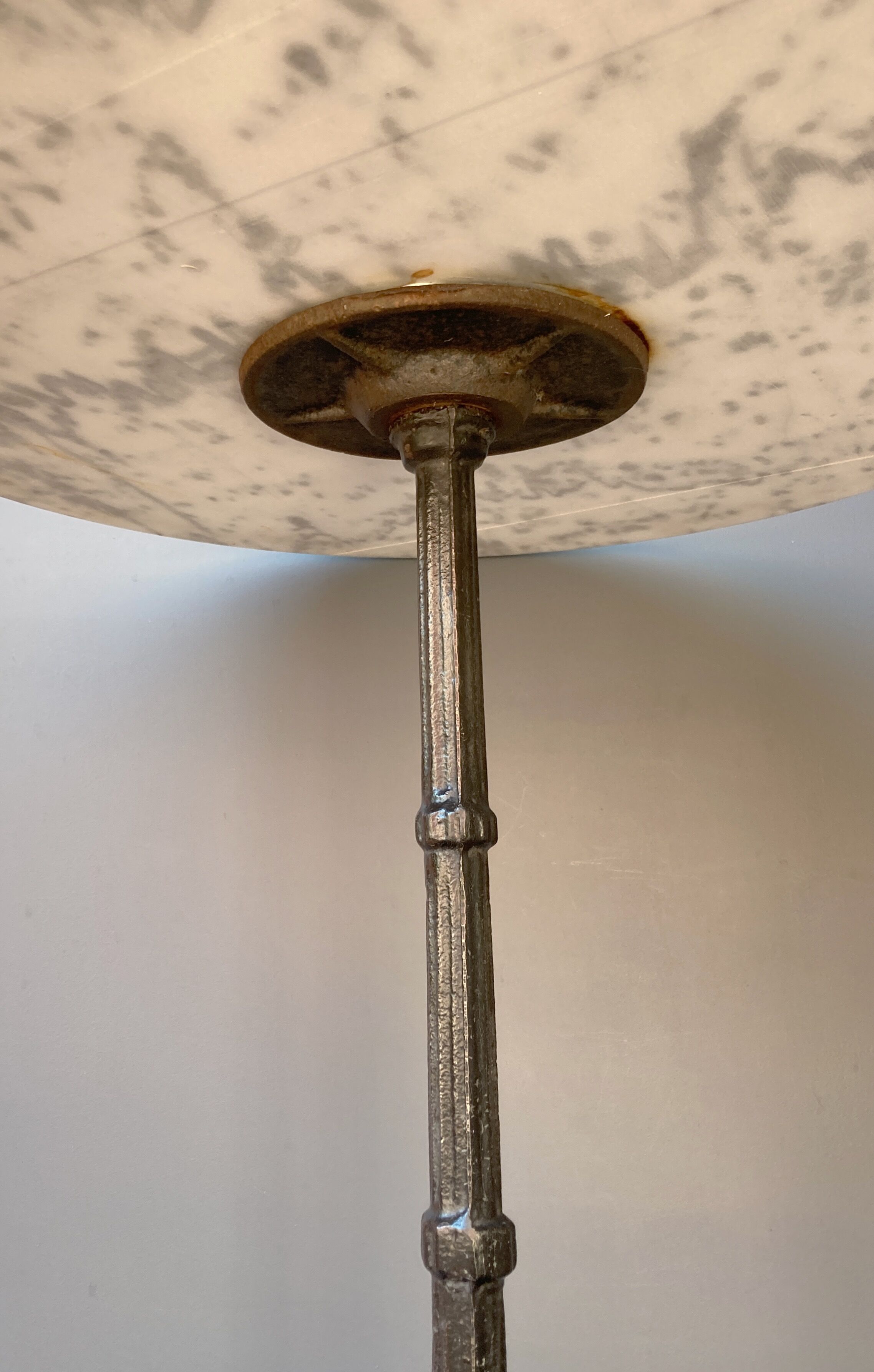 Bistro table marble and cast iron art deco