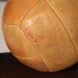 Large Vintage Leather Medicine Ball