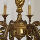 French Antique Traditional Bronze 8 Light Chandelier Acanthus Detail 5566