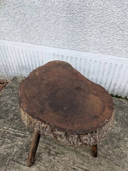 Brutalist tripod stool