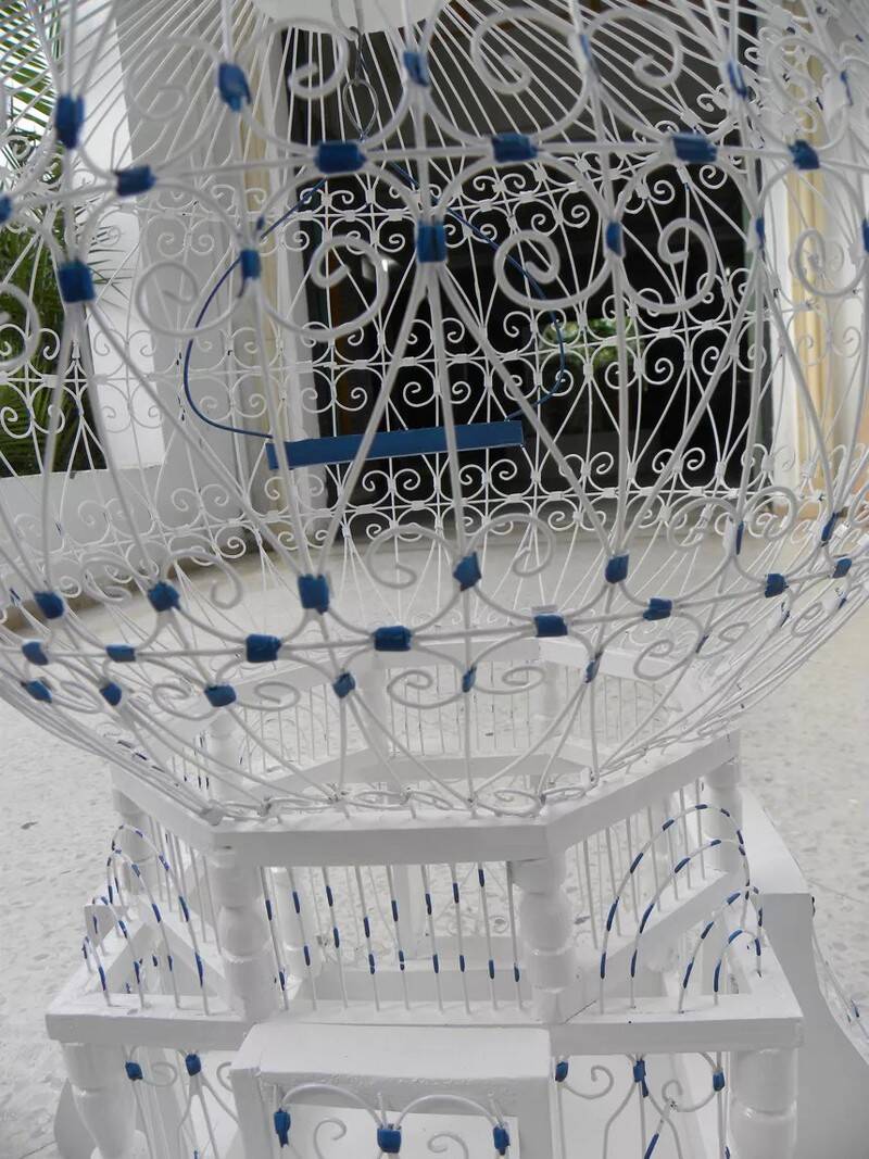 Decorative filigree birdcage Mediterranean charm