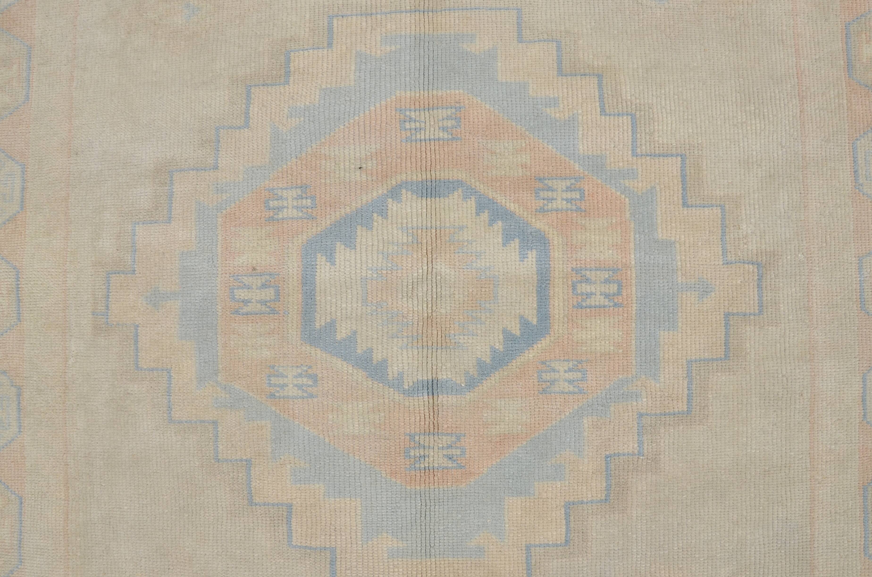 Oushak Vintage Turkish Wool Carpet sku 1150