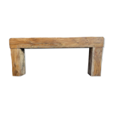 Brutalist console solid oak