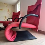 Ligne roset zen armchair with footrest