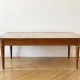 Louis XVI style coffee table in wood and marble with bronze ornaments.