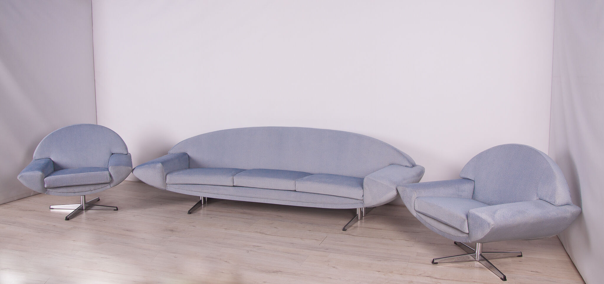 Swedish sofa and Two Armchairs Capri by Johannes Andersen for Trensum, 1960s