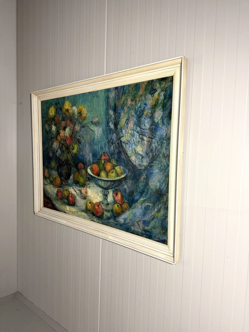 Large mid-century  still-life painting 1962