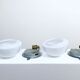 Lot of two wall lights in opaline, 1950