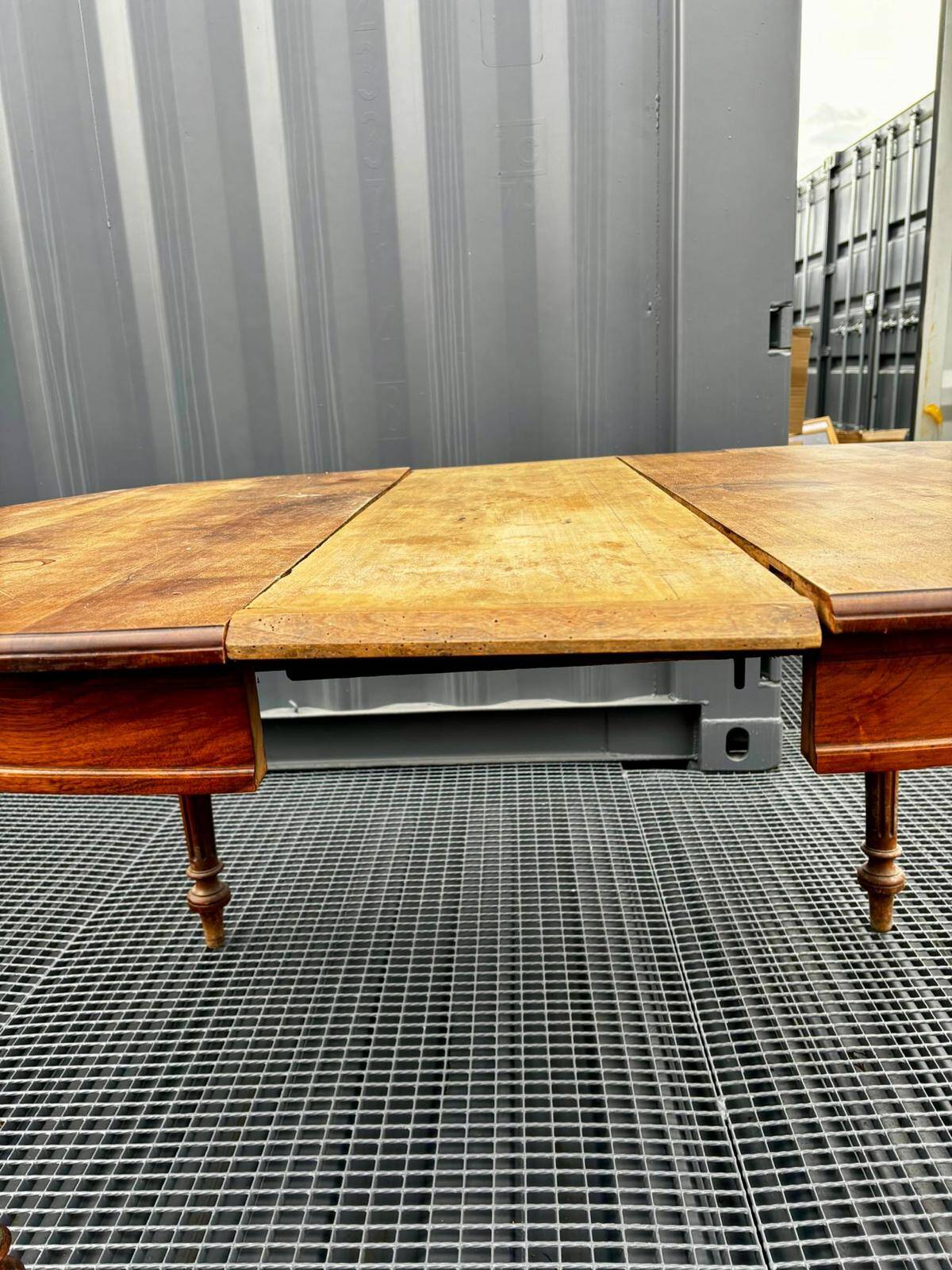 Antique solid wood table – rare model – Louis XVI style (circa 1920)