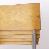 Set of 6 Lammhults Campus Stacking Chairs, Swedish Mid Century Chairs 1970s