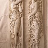 Set of 4 bas-reliefs, nymphs of the Fountain of the Innocents, after Jean Goujon