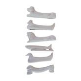 6 porte-couteaux en porcelaine