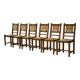 Set of 6 rustic oak chairs from the 1960s.