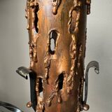 Brutalist wrought iron floor lamp from the 60s