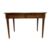 Flat desk louis XVI style Green leather top XX century