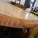 Table à manger en rotin et travertin Vivai del Sud, Italie, années 1960.
