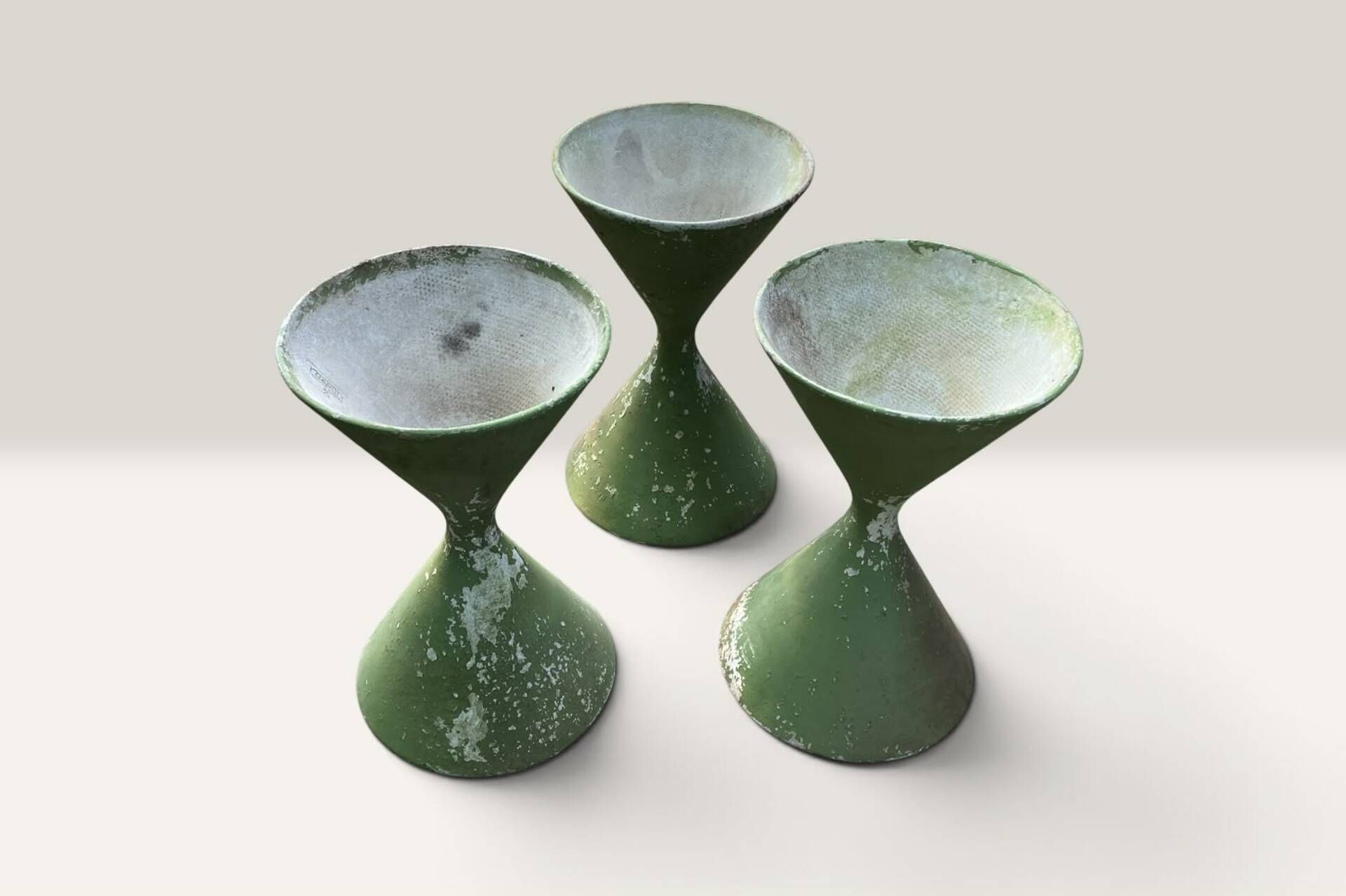 3 Diabolo Pflanzkübel von Willy Guhl für Eternit