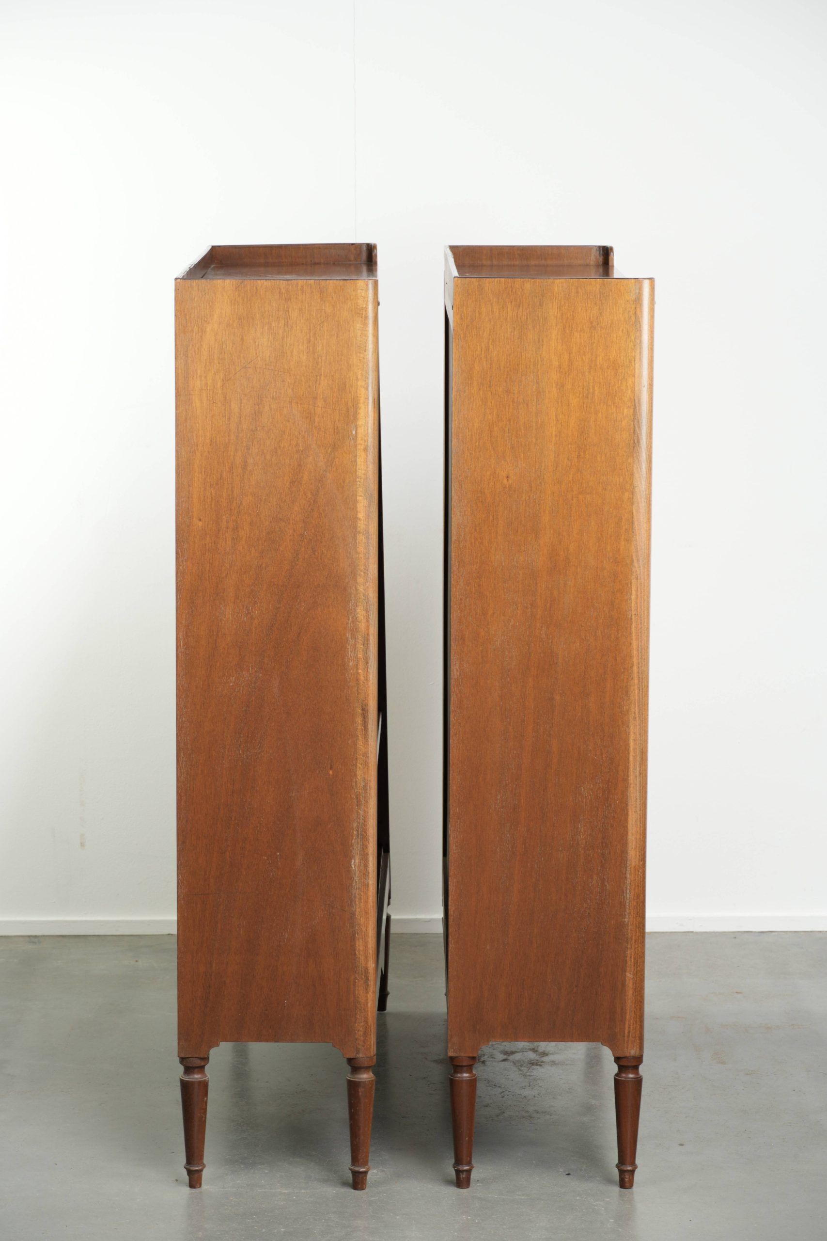 Set of two antique English bookcases/shelving units from the 19th century