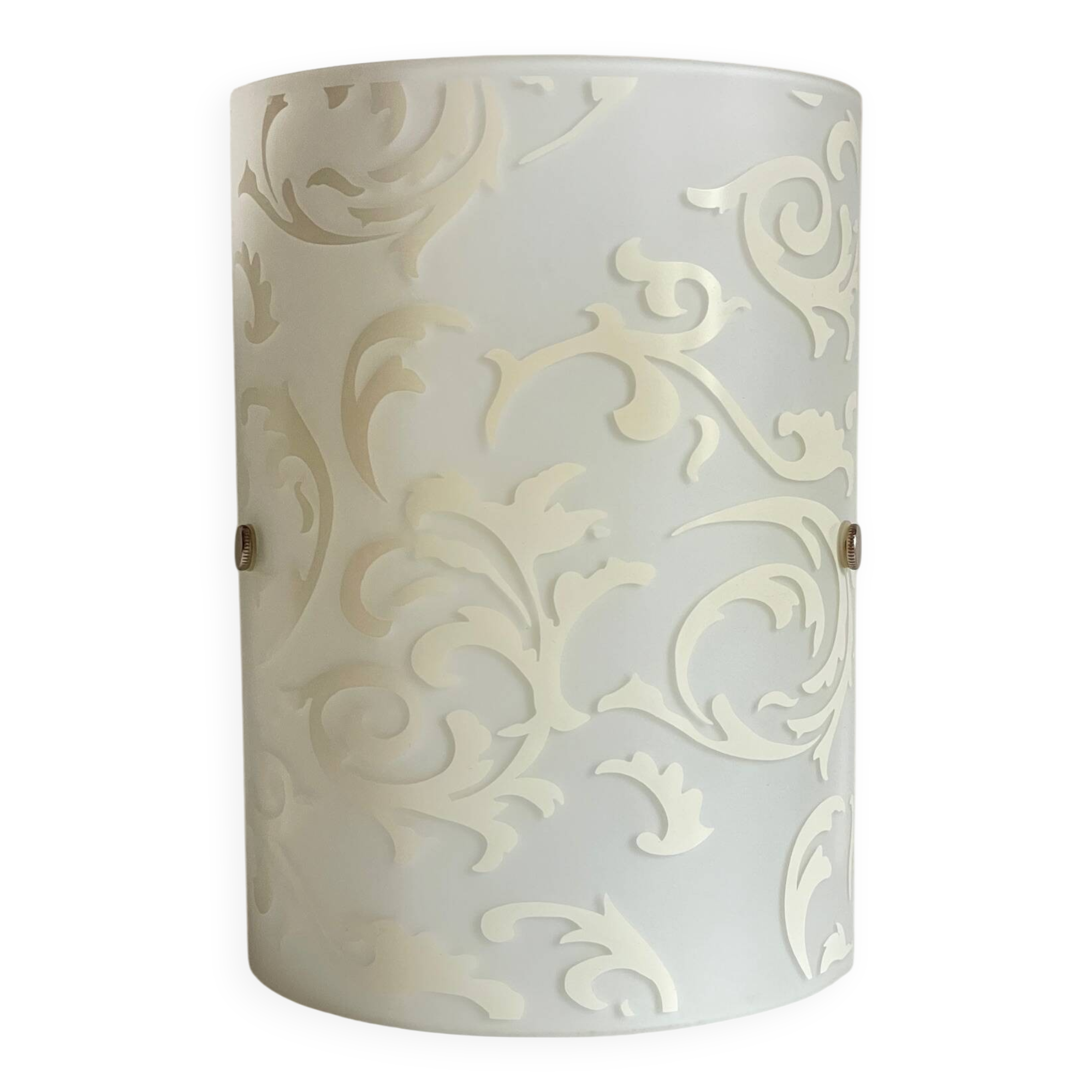 Polished and screen-printed glass sconce by eglo