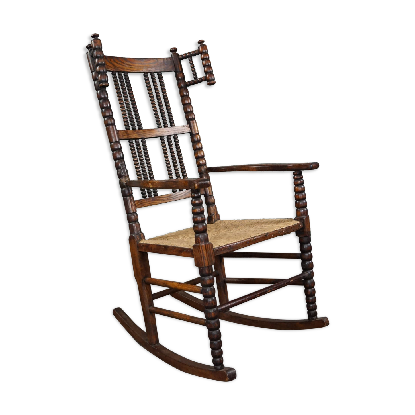 Rocking chair Antique Arts and Crafts Bobbin, English, 19th century